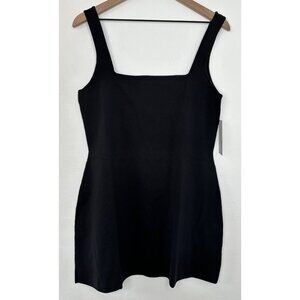 Justfab Mini Dress Women XL Black Sleeveless Square Neck Stretchy NWT
